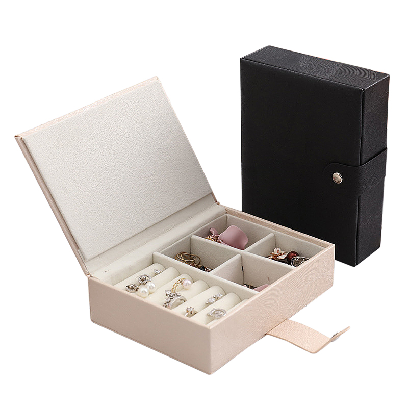 Eco Friendly Compact Small Jewelry Boxes for Rings & Earrings with Multi Compartments